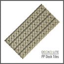 Deck Tiles - BEIGESLAT - Interlocking PP Flooring - High End Polypropylene | 100% Recyclable | DECKO Lite (24" x 12" x 0.78" tile)