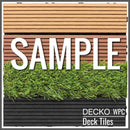 Deck Tile Sample - Full Size - Premium WPC Interlocking | DECKO - Free Delivery