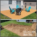 Deck Tiles - Premium WPC Interlocking - TEAK | DECKO (11.8" x 11.8" x 0.8" tile) - (One Piece)