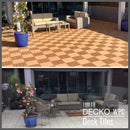 Deck Tiles - Premium WPC Interlocking - TEAK | DECKO (11.8" x 11.8" x 0.8" tile) - (One Piece)