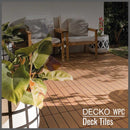 Deck Tiles - Premium WPC Interlocking - TEAK | DECKO (11.8" x 11.8" x 0.8" tile) - (One Piece)