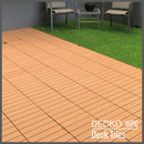 Deck Tiles - Premium WPC Interlocking - TEAK | DECKO (11.8" x 11.8" x 0.8" tile) - (One Piece)