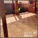 Deck Tiles - Premium WPC Interlocking - TEAK | DECKO (11.8" x 11.8" x 0.8" tile) - (One Piece)