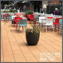 Deck Tiles - Premium WPC Interlocking - TEAK | DECKO (11.8" x 11.8" x 0.8" tile) - (One Piece)