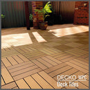 Deck Tiles - Premium WPC Interlocking - TEAK | DECKO (11.8" x 11.8" x 0.8" tile) - (One Piece)