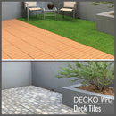 Deck Tiles - Premium WPC Interlocking - TEAK | DECKO (11.8" x 11.8" x 0.8" tile) - (One Piece)