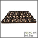Deck Tiles - Premium WPC Interlocking - TEAK | DECKO (11.8" x 11.8" x 0.8" tile) - (One Piece)
