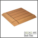 Deck Tiles - Premium WPC Interlocking - TEAK | DECKO (11.8" x 11.8" x 0.8" tile) - (One Piece)