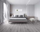 SPC Vinyl Rigid Core 9" Width 60" RL, 7mm Thick, 1.5mm IXPE Deco Sword Zephyr Floors - Mazzia Collection Product shoot Bedroom view 