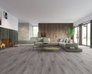 SPC Vinyl Rigid Core 9" Width 60" RL, 7mm Thick, 1.5mm IXPE Deco Sword Zephyr Floors - Mazzia Collection Product shoot Hall view