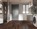 WPC Vinyl Rigid Core 9" Width 60" RL 8.5mm Thick, 1.5mm IXPE, Deep Espresso, Romulus Floors - Mazzia Collection kitchen view 2