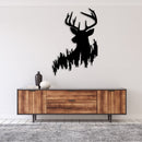 Deer in the Woods Metal Wall Art – Wildlife Nature Cabin Home Decor