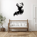 Deer in the Woods Metal Wall Art – Wildlife Nature Cabin Home Decor