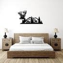 Deer Mountain View Metal Wall Art – Wildlife Scenic Nature Cabin Decor