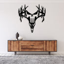 Deer Punisher Metal Wall Art – Hunting Skull Rustic Home Decor