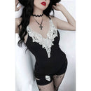 Delia A Gothique Wednesday Cami Tank Top in Black [Size SM Remaining]