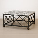 DemarForge Coffee Table 101M  - Wrought Iron Calacatta Viola Marbletop product shot