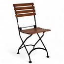 DemarForge Folding Chair 5504 - Stackable - European Chestnut Wood Clear Coated Slats (Set of 2) product shot