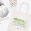 Denver Cityscape Cotton Canvas Tote Bag
