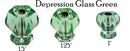 Glass Knob, Hex-Shaped