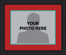 NBA Basketball Photo Picture Frame Kit - Detroit Pistons (Red Matting, Teal Trim)