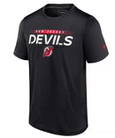 New Jersey Devils Rink Authentic Pro Black T-Shirt
