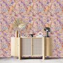 Orange and Blue Pattern Wallpaper