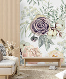 Gentle Flowers on Light Background Wallpaper