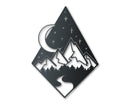 Metal Diamond Mountain Sky Wall Art | Indoor Outdoor | Up to 46" | Over 20 Color Options
