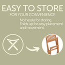 Emmett Natural Teak Indoor/Outdoor Folding Bar Stool - 30"