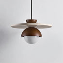 Disc Shaped Travertine Kalse Pendant Lamp