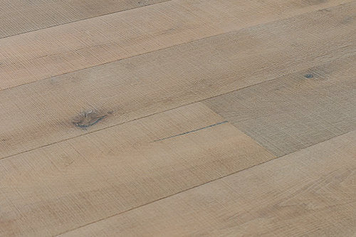 Engineered Hardwood European Oak 9" Wide, 73.23" RL, 5/8" Thick Wirebrushed Audere Native Birch - Mazzia Collection angle view