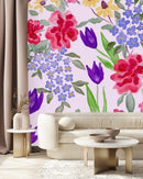 Water Colored Flowers Wallpaper