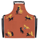 Dogs. Here To Remind You That Everything Is Exciting Funny Cooking and BBQ Apron Unisex 2 Pockets Adjustable Strap 100% Cotton | BlueQ at GetBullish