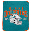 Miami Dolphins 50" x 60" Vintage Arch Block Blanket