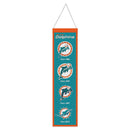 Miami Dolphins 8" x 32" Wool Banner