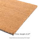 Red Flower Coir Doormat