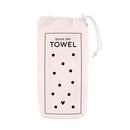 Dots and Heart Oversized Quick Dry Beach Towel | Ultra Absorbent | 35" x 78"
