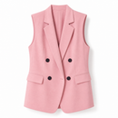 Double Breasted Blazer Vest in Pink [Sizes SM-XL]