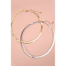 Double Snake and Largo Chain Necklace | Two Layer Gold Tone Jewelry