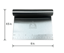 Chicago Brick Oven 6" x 4 1/2" Stainless Steel Dough Cutter / Scraper