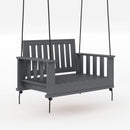 Amish Casual Rockford Daybed Swing Package with Included Cushions, Lounge, Dovetail Grey Paint