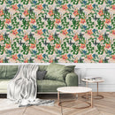 Voguish Butterflies and Flowers Wallpaper Tasteful