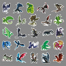 50 Dragon Stickers for Laptops Water Bottles & Notebooks