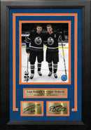 Leon Draisaitl & Connor McDavid Edmonton Oilers 8x10 Framed Hockey Photo with Engraved Autographs