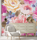 Fashionable Modern Colorful Floral Wallpaper