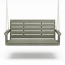 SimplyPoly 5 Foot Amish Made Signature Recycled Plastic Porch Swing, Bright White