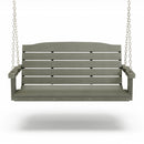 SimplyPoly 5 Foot Amish Made Classic Recycled Plastic Porch Swing, Bright White