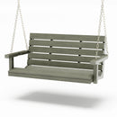 SimplyPoly 5 Foot Amish Made Signature Recycled Plastic Porch Swing, Bright White