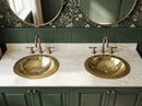 Silver Brass Drop-in Sink